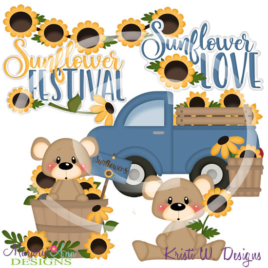 Franklin Sunflower Love/Festival SVG Cutting Files + Clipart - Click Image to Close